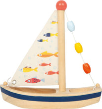 Lade das Bild in den Galerie-Viewer, Wasserspielzeug Segelboot Großer Ozean Spielzeug Holz2
