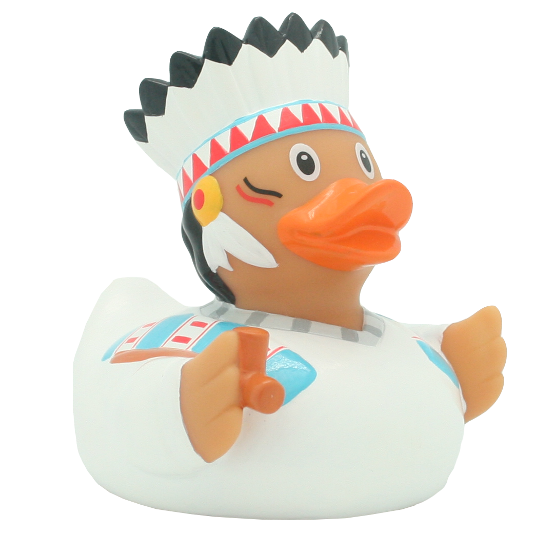 Häuptling Ente, LILALU, Badeente, Sammlerstück, Indianer, lustige Schwimmenten