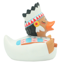 Lade das Bild in den Galerie-Viewer, Häuptling Ente, LILALU, Badeente, Sammlerstück, Indianer, lustige Schwimmenten
