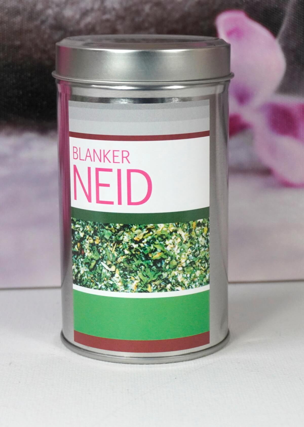Blanker Neid von Kräuterküche Gewürzzubereitung Hand abgefüllt 90gr. Dose