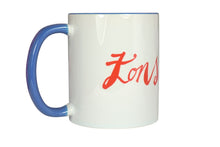 Lade das Bild in den Galerie-Viewer, Kaffeebecher Kaffeetasse Zons am Rhein Tasse Souvenir Tasse Blau