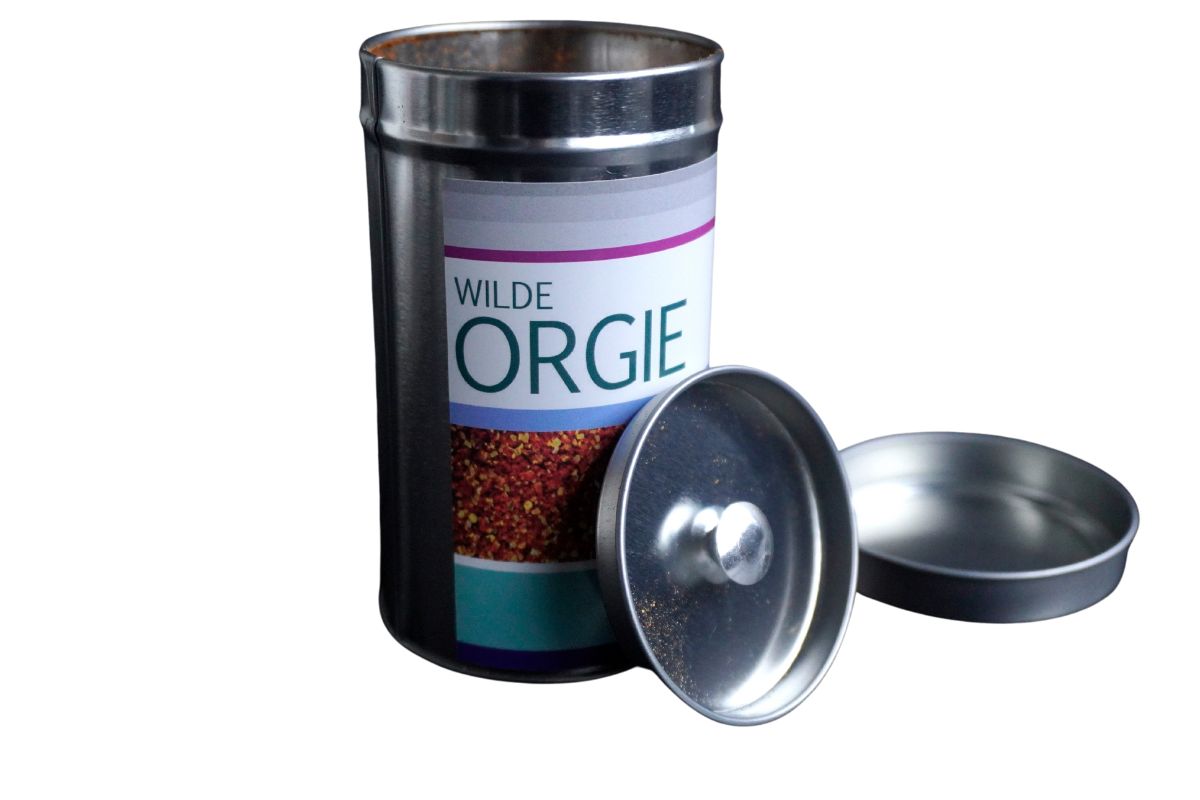 Wilde Orgie von Kräuterküche Gewürzzubereitung Hand abgefüllt 125gr. Dose11