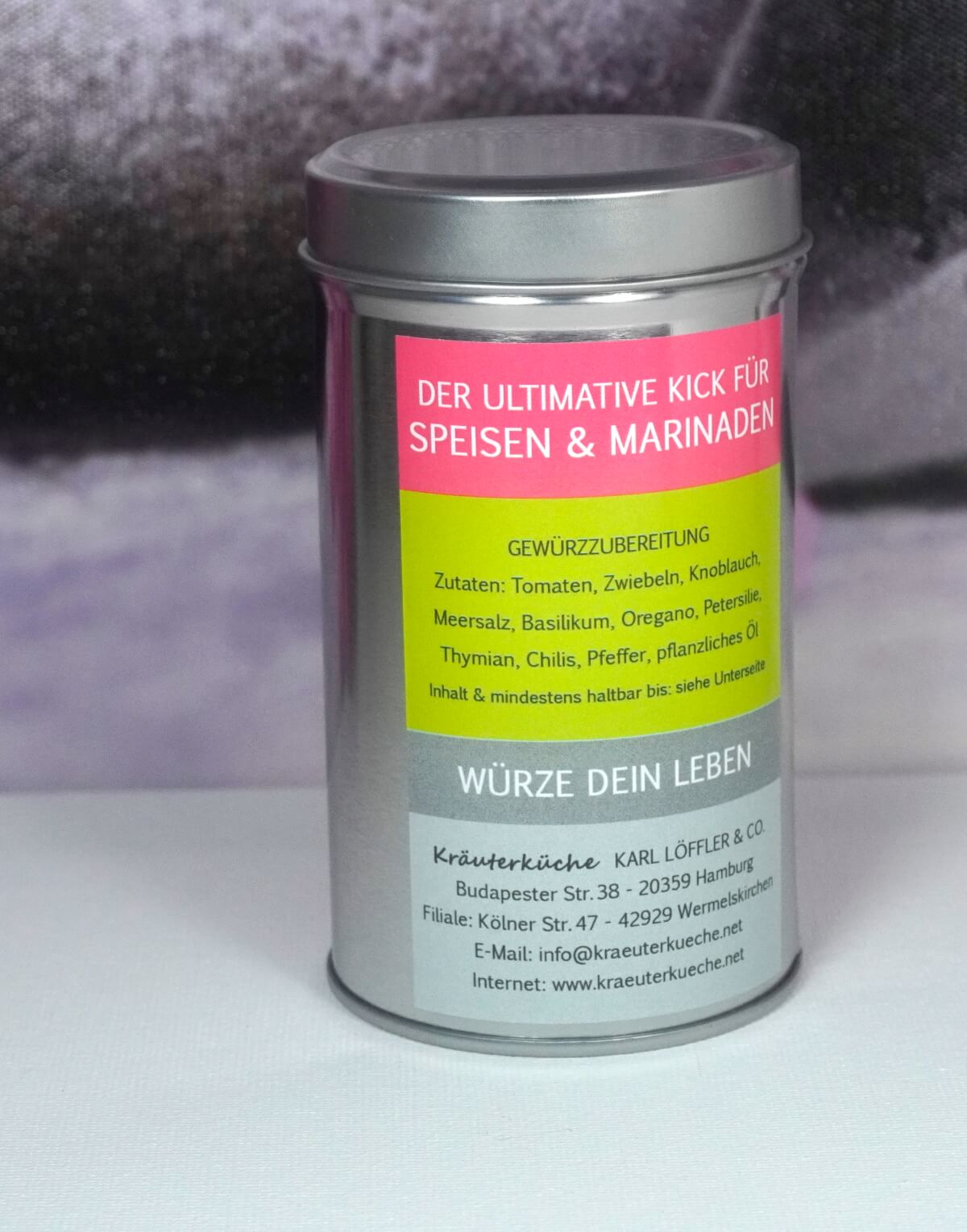 Grenzenlose Freiheit von Kräuterküche Gewürzzubereitung Hand abgefüllt 90gr. Dose