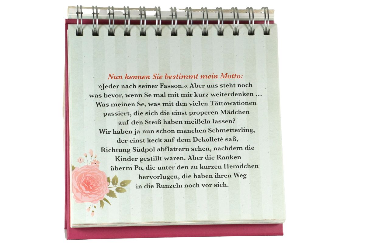 Renate Bergmanns Lebensweisheiten Aufsteller Man ist eben so alt, wie man ist!