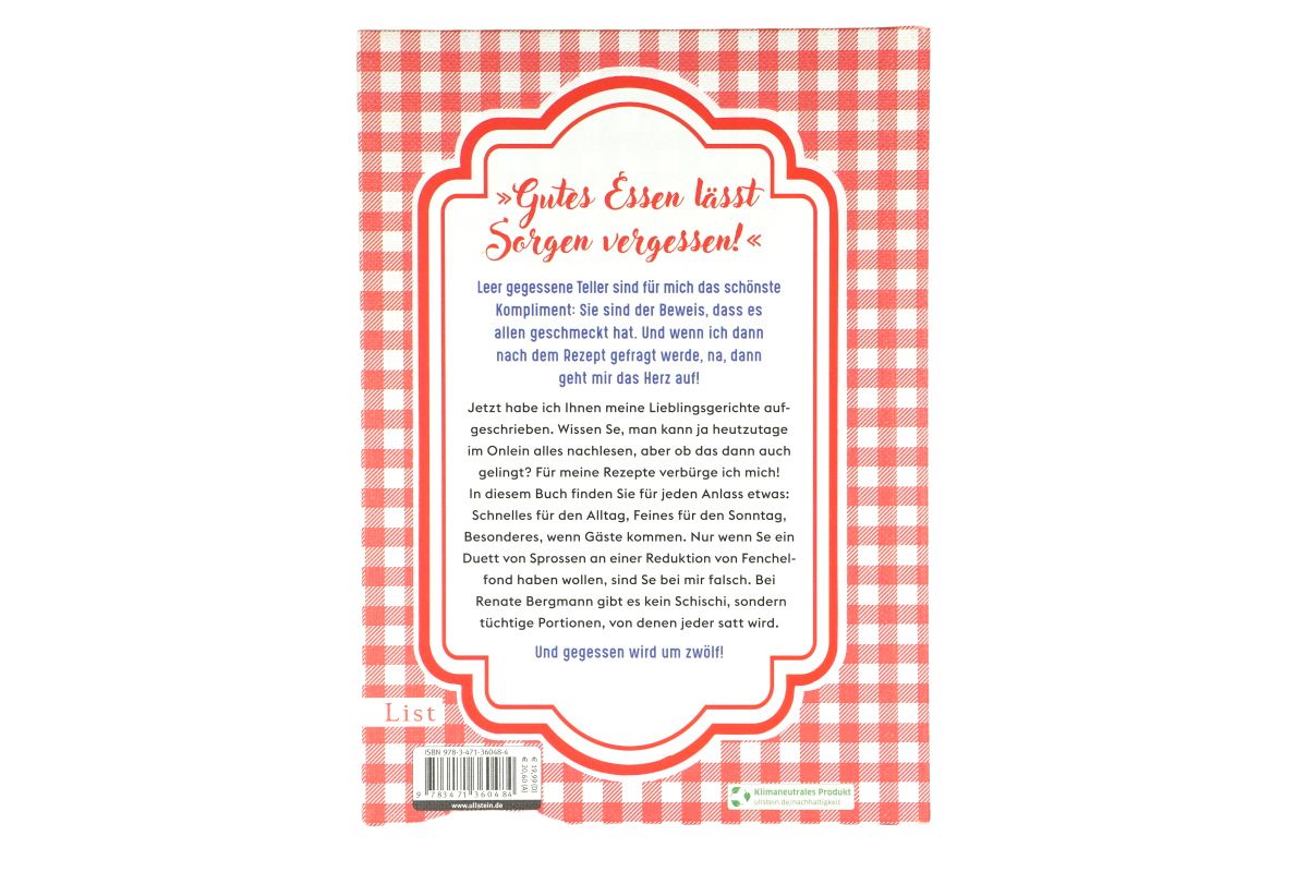 Renate Bergmann Ihr könnt doch noch nicht satt sein! Kochbuch Rezeptbuch
