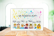 Lade das Bild in den Galerie-Viewer, Sweet Design Motiv Magnet Kühlschrank Magnet Wir mögen es Bunt! 9,5cm