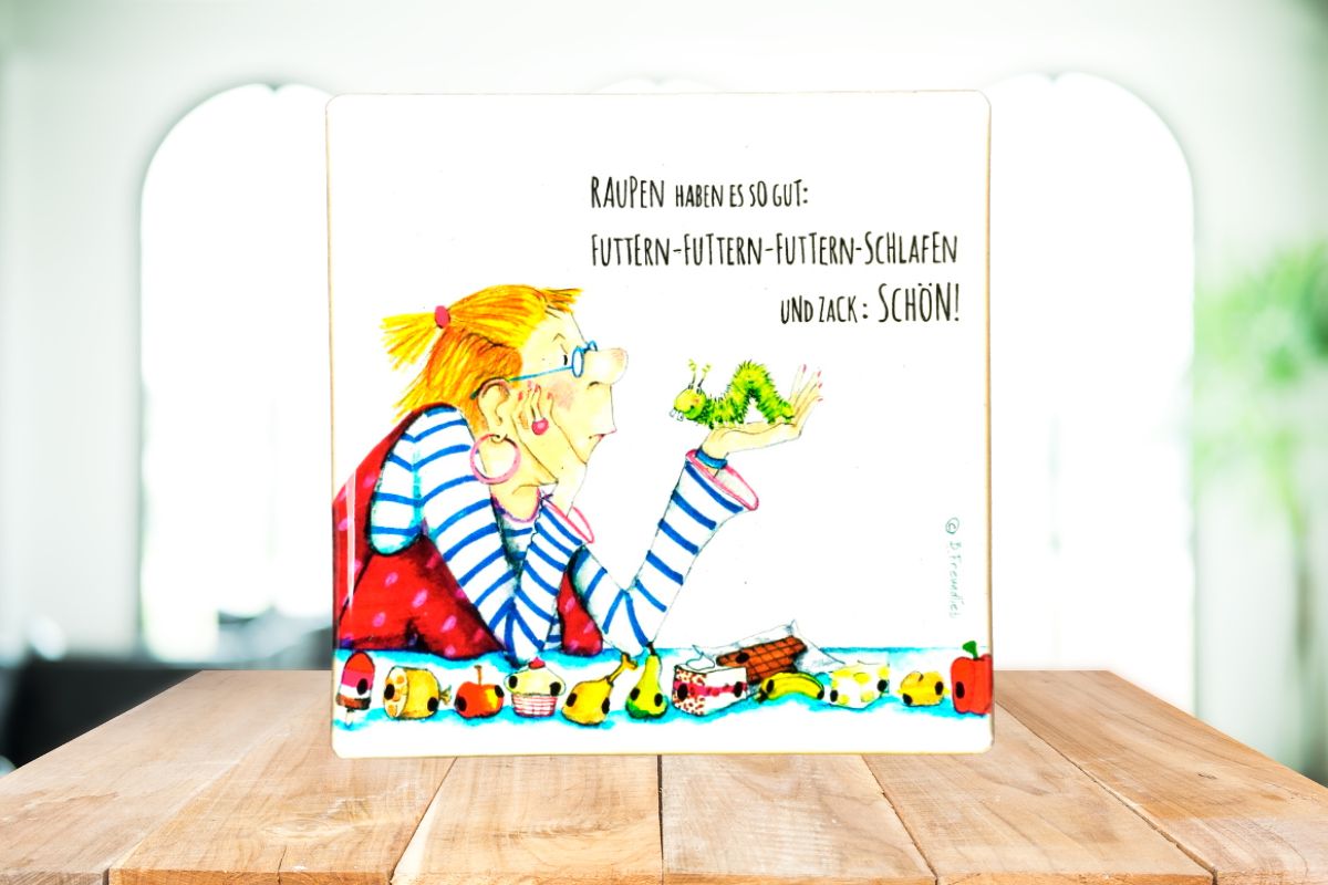 Sweet Design Motiv Magnet Kühlschrank Magnet Raupen haben es gut 8cm