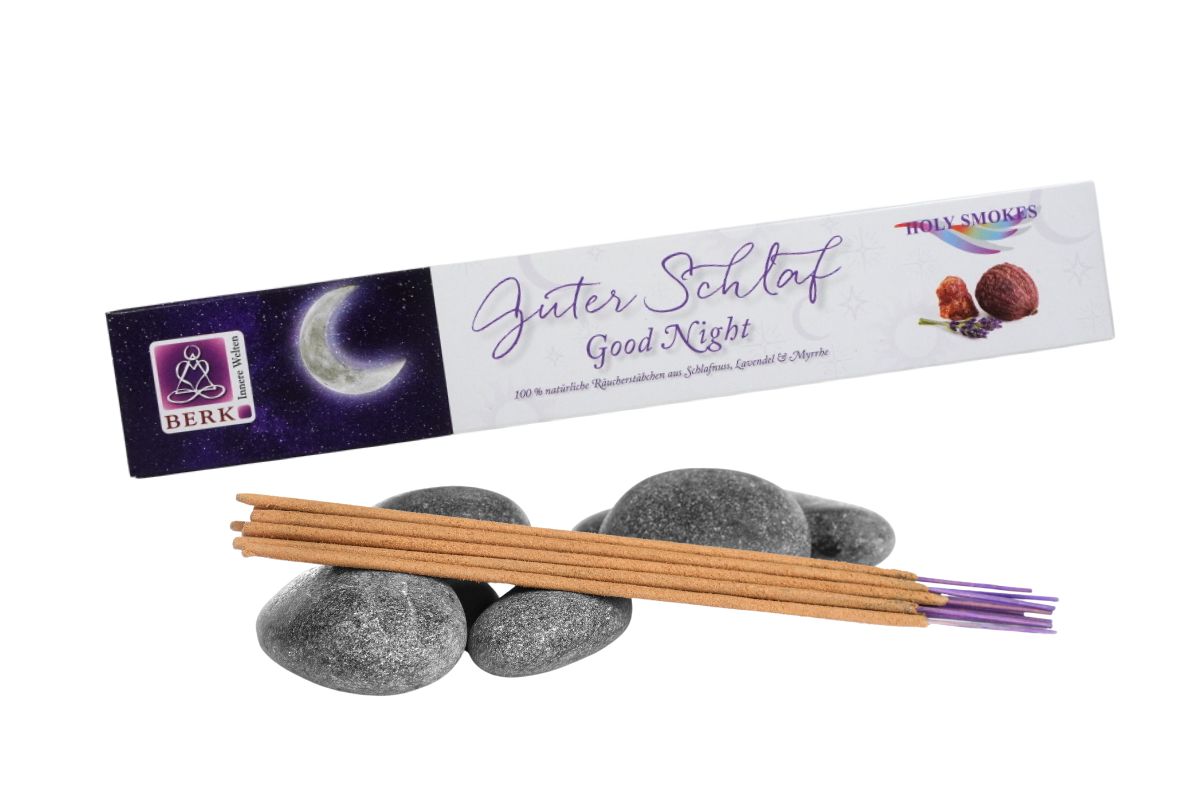 Räucherstäbchen Berk Holy Smokes Good Night Guter Schlaf 10 Stäbchen Brenndauer ca. 45 Minuten