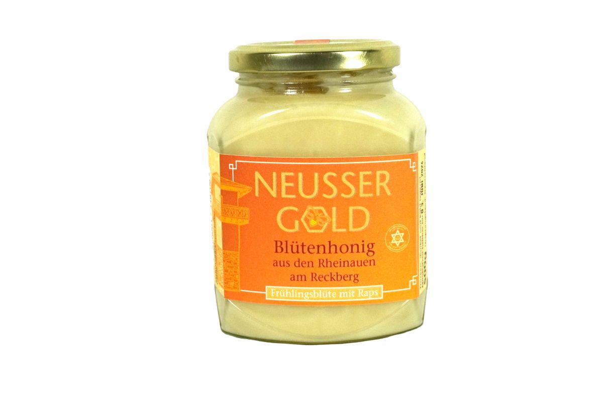 Neusser Gold Blütenhonig Frühlingsblüte mit Raps 500gr. Glas2