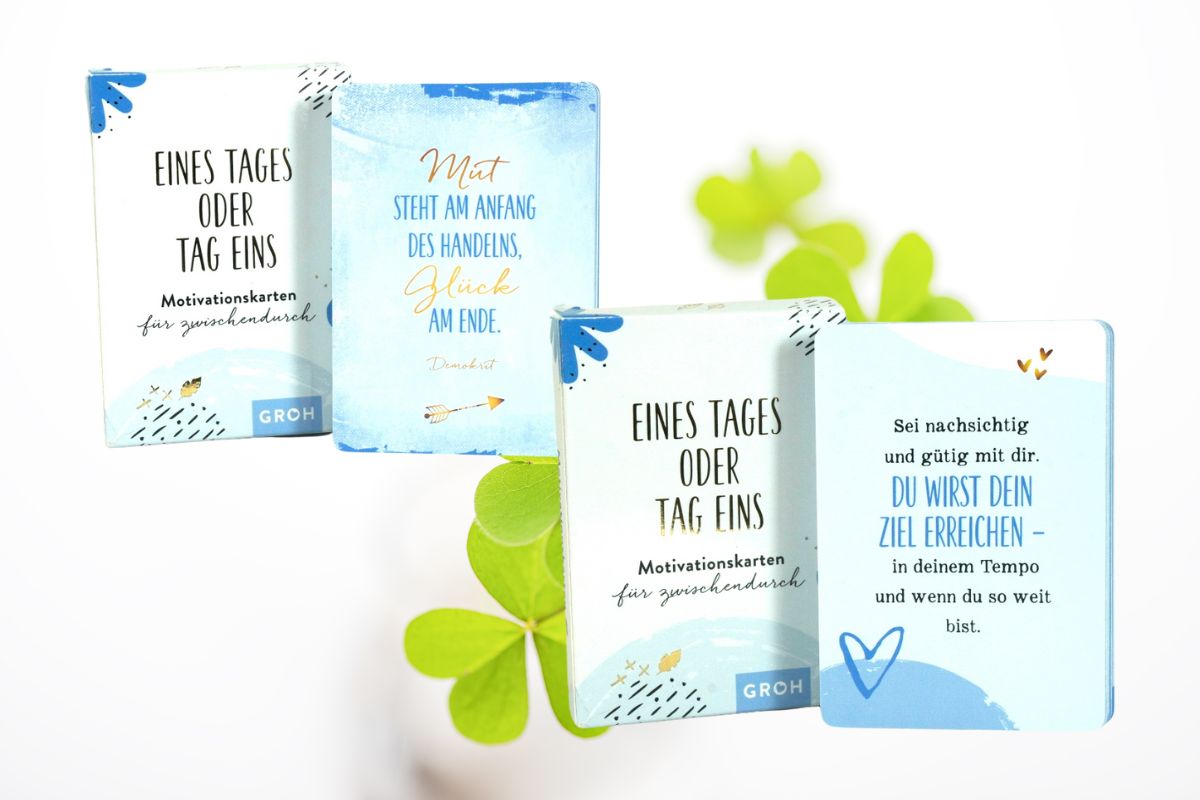 Eines Tages oder Tag eins -50 Motivationskarten für zwischendurch