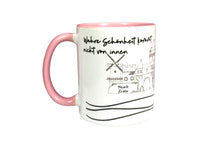 Lade das Bild in den Galerie-Viewer, Kaffeetasse Kaffeebecher Zons Wahre Schönheit kommt nicht von innen sondern aus Zons Souvenir Tasse2