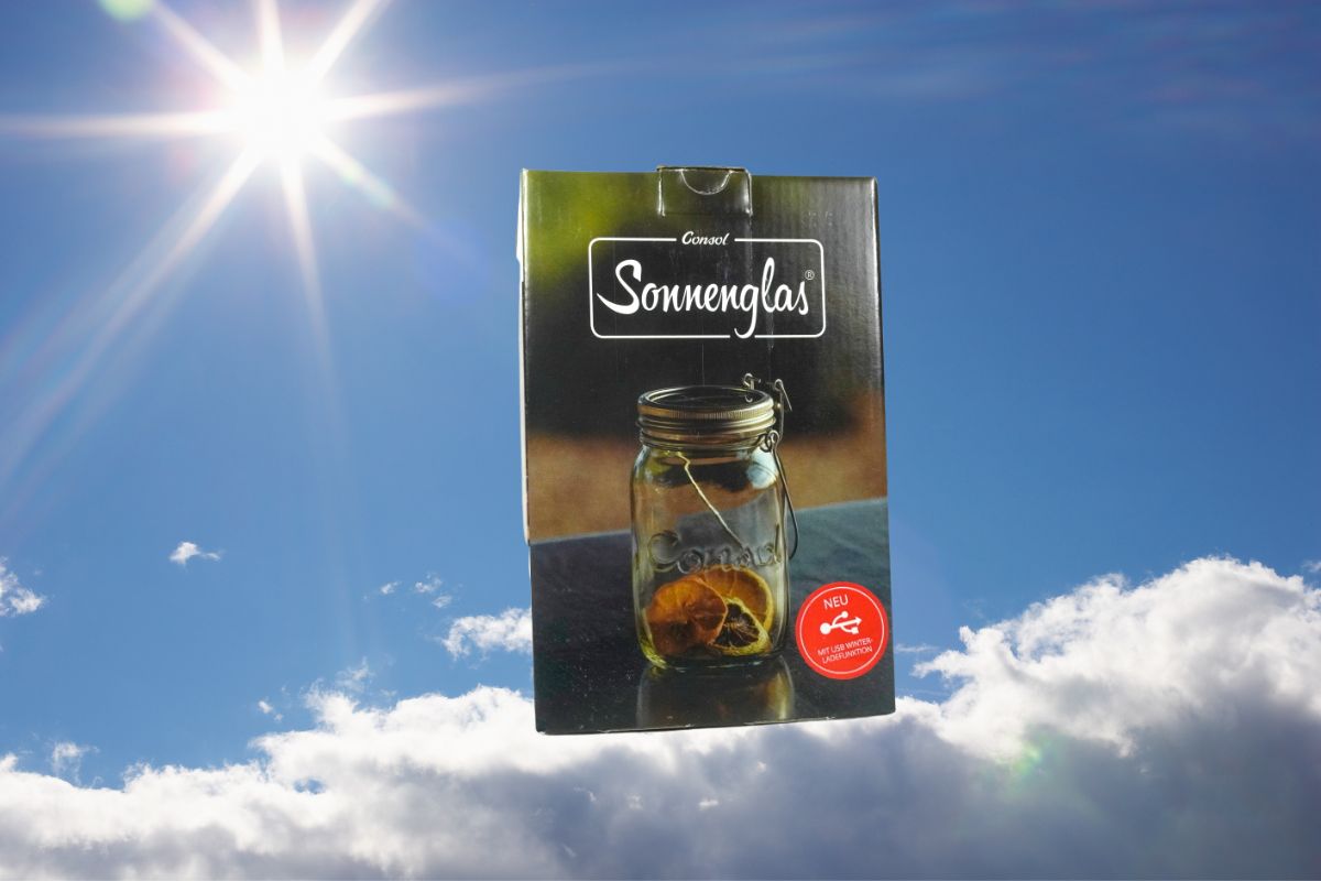Consul Sonnenglas 1 Liter Sonnenlicht Neu USB Winterladefunktion