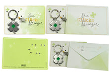 Lade das Bild in den Galerie-Viewer, Schlüsselanhänger Dein Glücks Bringer Kleeblatt Geschenk Mitbringsel3