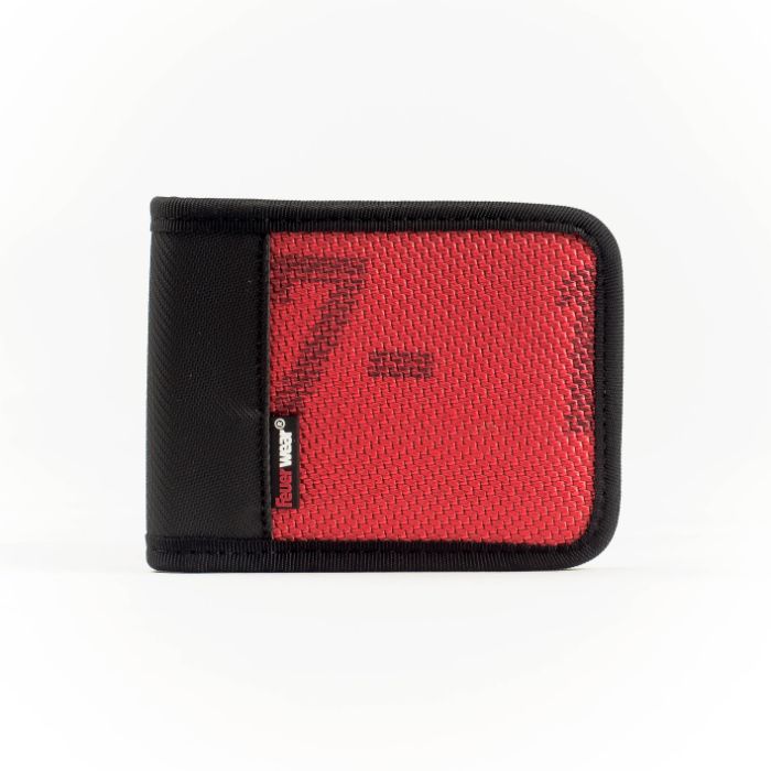 Portemonnaie Frank, Feuerwear, Unikate, Nachhaltigkeit, Feuerwehrschlauch, Feuerwehr, Geldbörse, Weiß, Rot, Schwarz, Upcycling 4