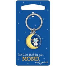 Lade das Bild in den Galerie-Viewer, Mini-Schlüsselanhänger »Ich liebe Dich bis zum Mond und zurück«