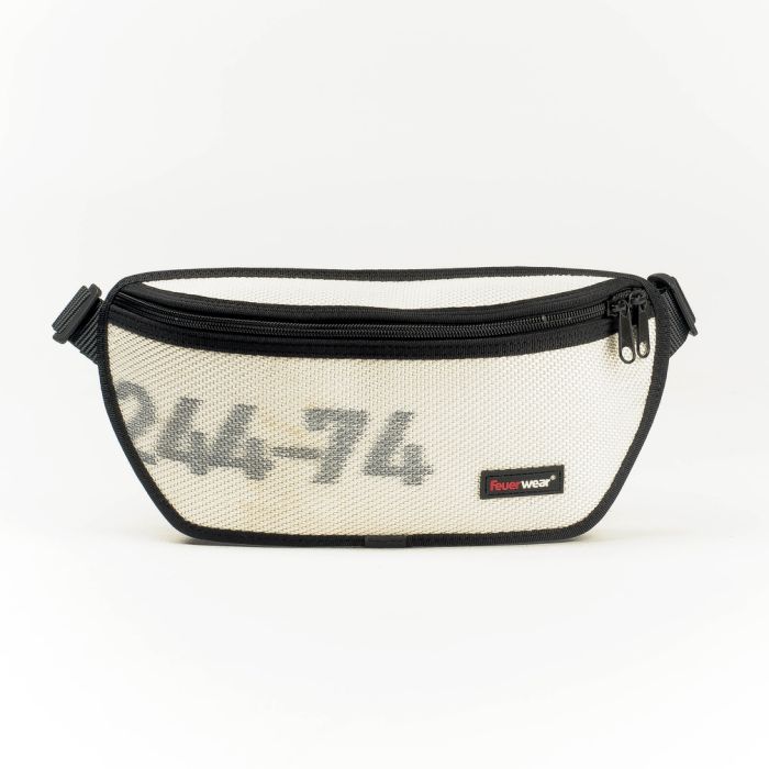 Hip Bag Otis, Feuerwear, Unikate, Nachhaltigkeit, Feuerwehrschlauch, Feuerwehr, Bauchtasche, Weiß, Rot, Schwarz, Upcycling