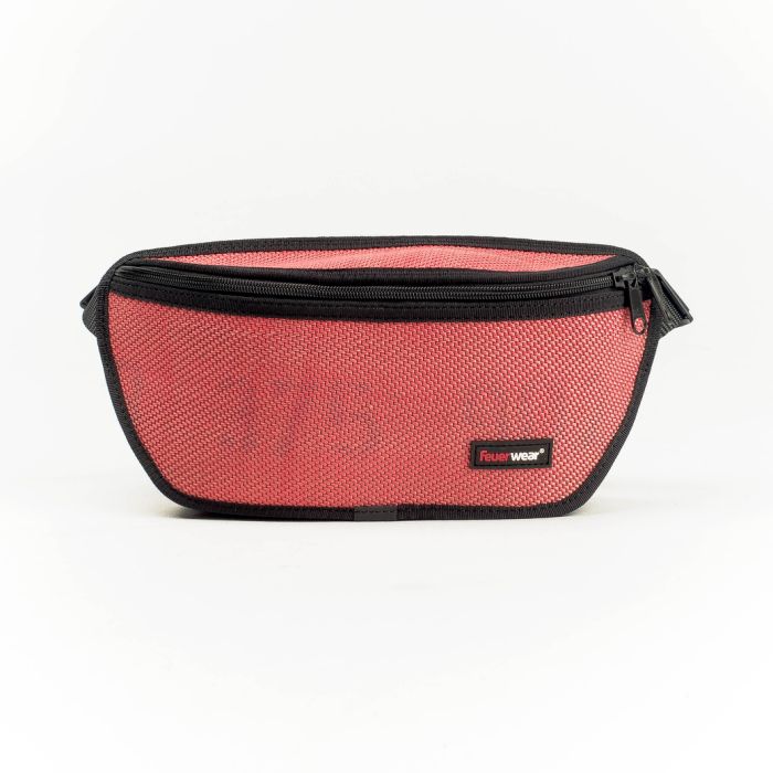Hip Bag Otis, Feuerwear, Unikate, Nachhaltigkeit, Feuerwehrschlauch, Feuerwehr, Bauchtasche, Weiß, Rot, Schwarz, Upcycling