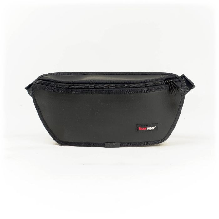 Hip Bag Otis, Feuerwear, Unikate, Nachhaltigkeit, Feuerwehrschlauch, Feuerwehr, Bauchtasche, Weiß, Rot, Schwarz, Upcycling