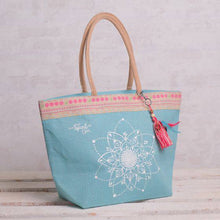 Lade das Bild in den Galerie-Viewer, Ladyshopper türkis, Spirit of OM, Tasche, Shopper