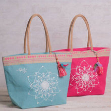 Lade das Bild in den Galerie-Viewer, Ladyshopper türkis, Spirit of OM, Tasche, Shopper