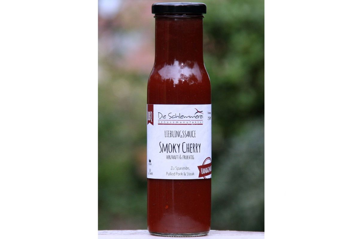 BBQ-Lieblingssauce "SMOKY CHERRY" Die Schlemmerei Genussmanufaktur Handgemacht 250ml