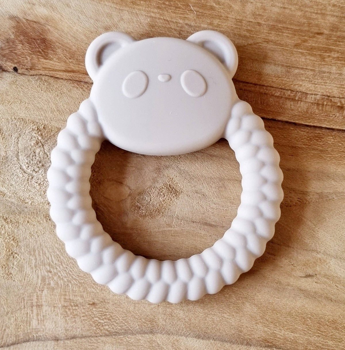 Baby Beißring aus Silikon Panda Bear Sand