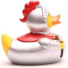 Load the picture into the gallery viewer, Badeente Ritter Gummiente Badespaß ab 18 Monaten2
