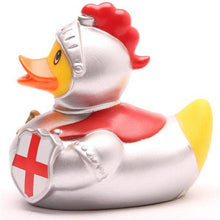 Load the picture into the gallery viewer, Badeente Ritter Gummiente Badespaß ab 18 Monaten4
