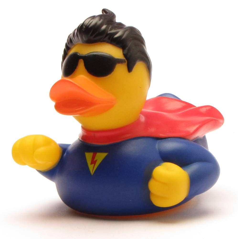 Badeente Superheld Supermann Gummiente Badespaß