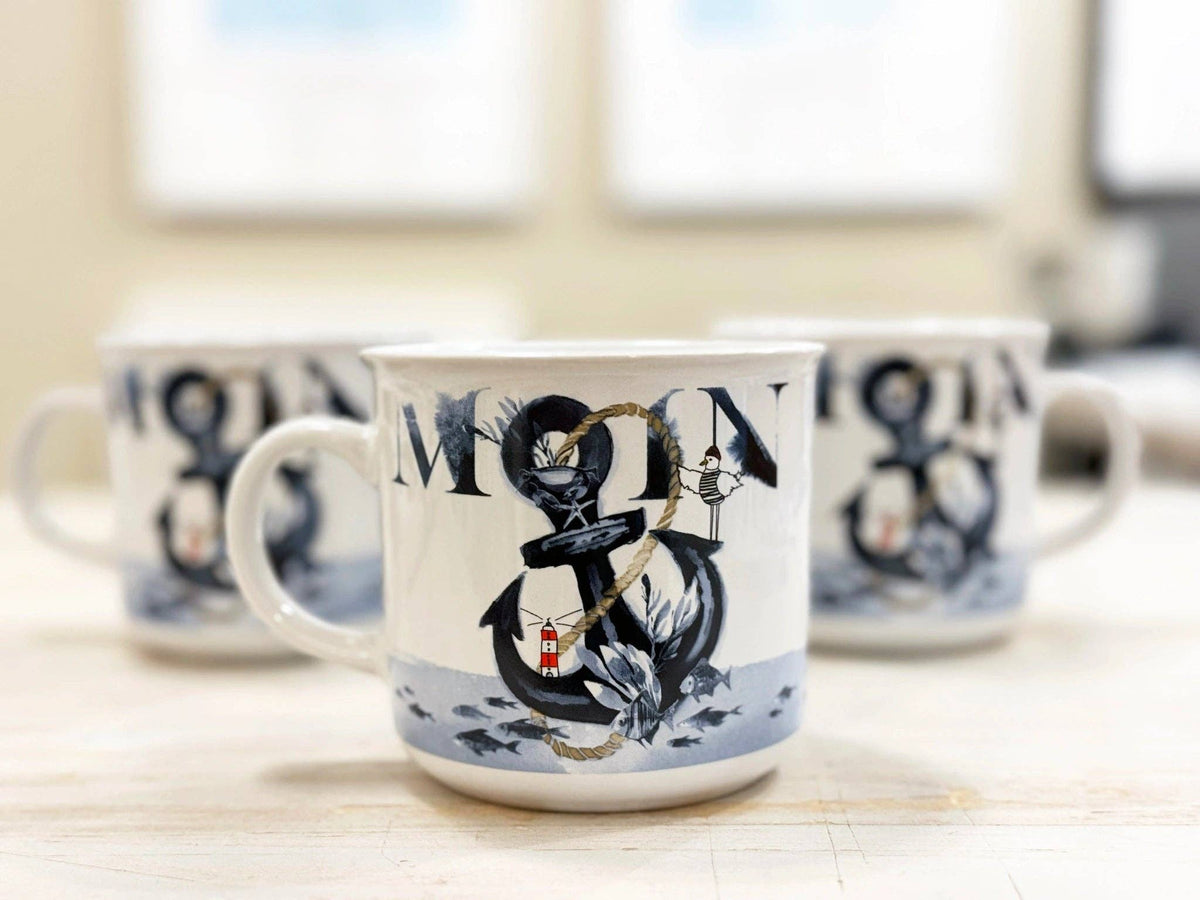 Becher Kaffeebecher MOIN ANKER Heimartliebe Kollektion Souvenir Nordsee