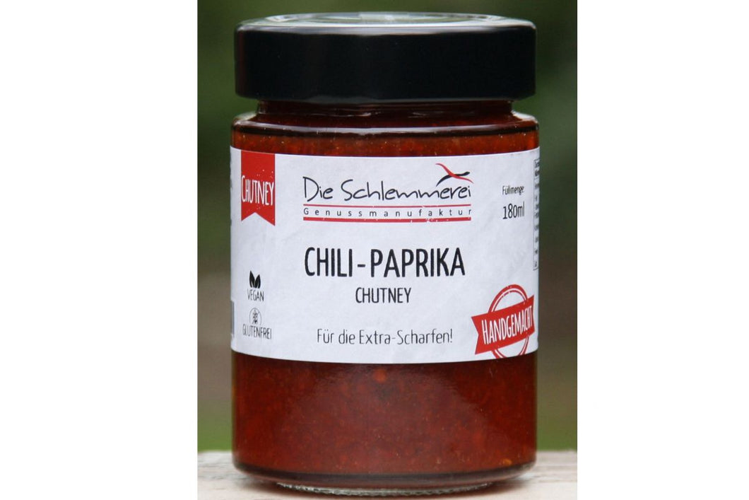 CHILI-PAPRIKA CHUTNEY Die Schlemmerei Genussmanufaktur Handgemacht 180ml