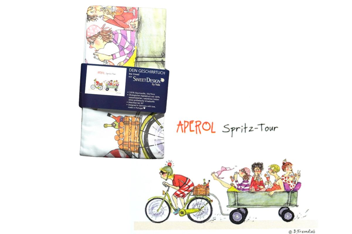 Dein Geschirrtuch Sweet Design by Nala B. Freundlieb Aperol Spritz-Tour2