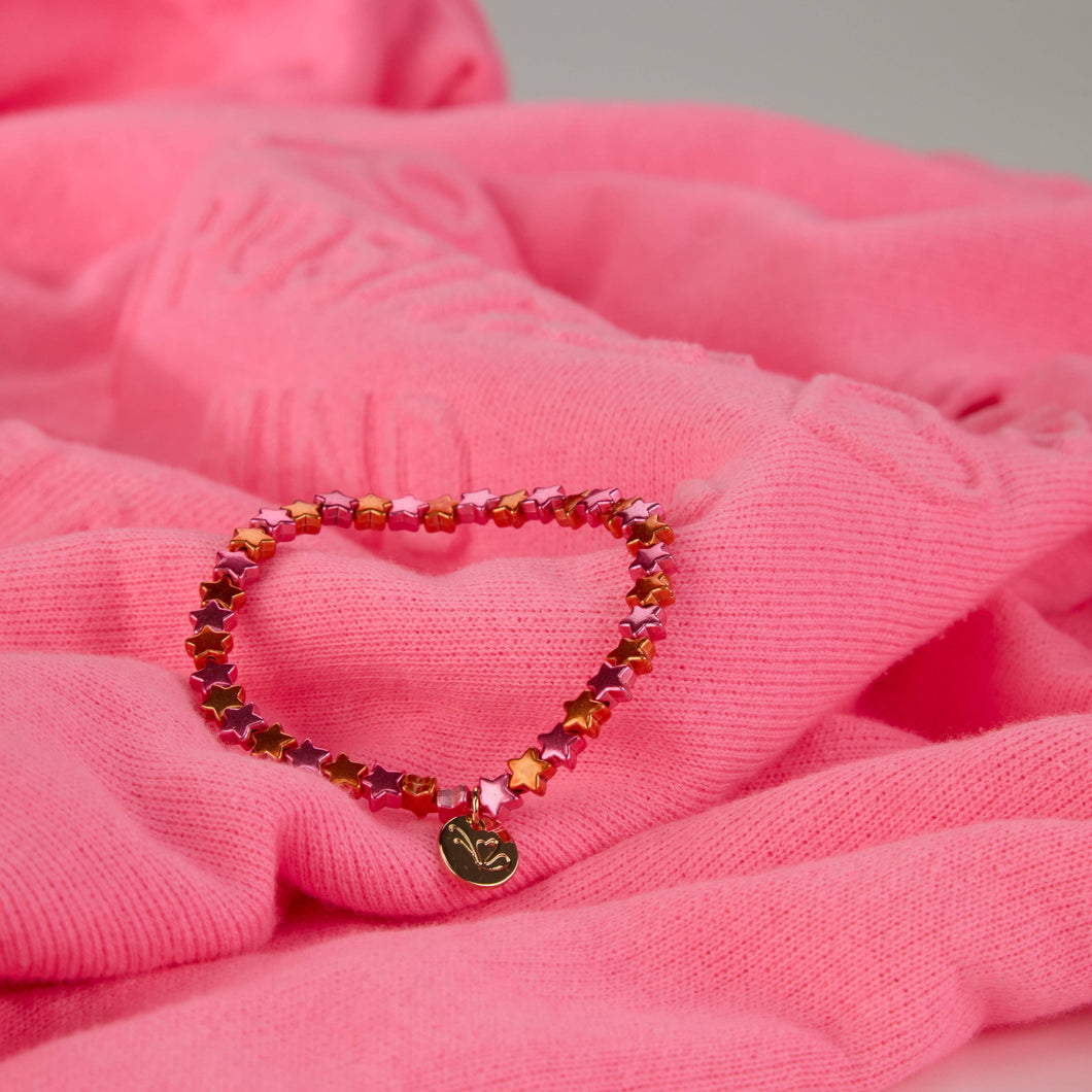 Ella in Love Sternenarmband Starlight 6mm Campari Rot