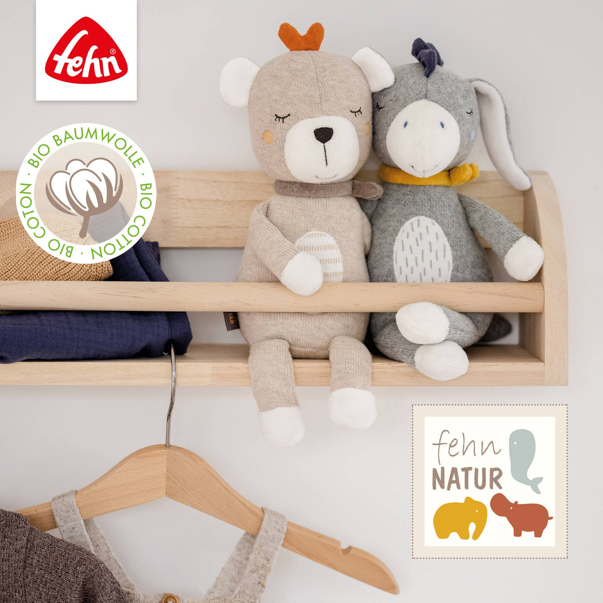 Fehn Knister Esel aus der FehnNatur Kollektion Activity Rascheltier5
