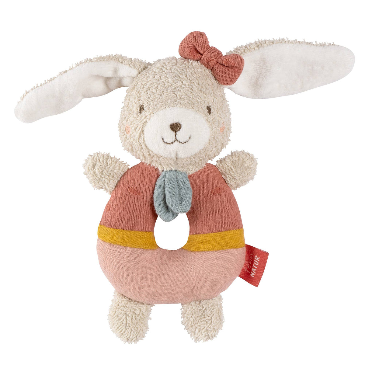 Fehn Ring Greifling Hase Fehn Natur Motorikspielzeug mit Rassel