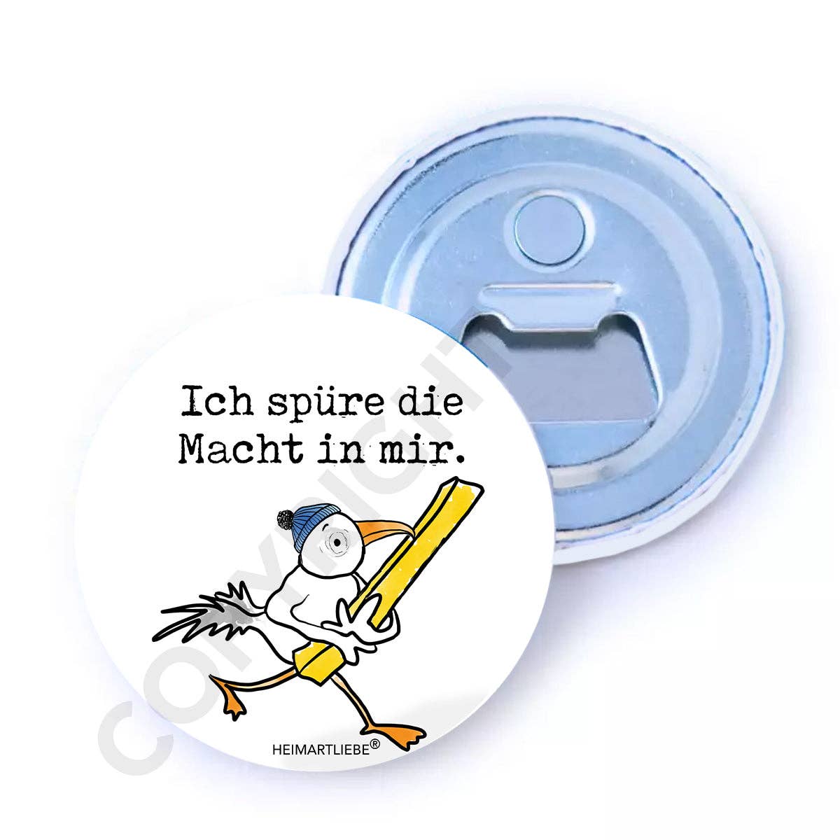 Flaschenöffner mit Magnet "Ich spüre die Macht in mir." Souvenir Nordsee Heimartliebe2