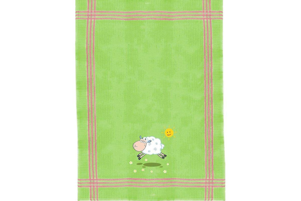 Geschirrtuch Waffelstruktur Schäfchen 50x70cm Maritimer Stil2