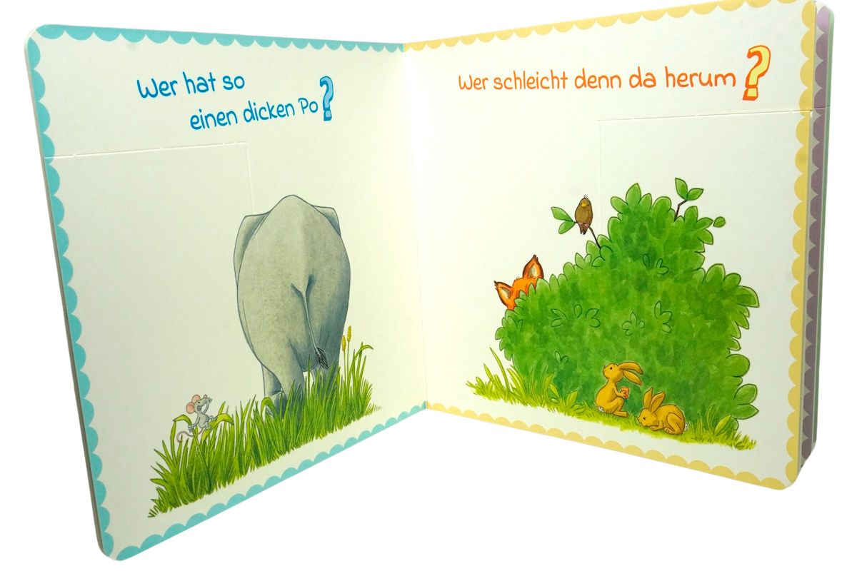 Halloo! Welchem Tier gehört der Popo hier? Klappenbuch ab 24 Monaten3