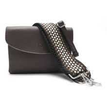 Load the picture into the gallery viewer, Handtasche Elisa Dunkelbraun Veganes Leder Schultergürtel LOT83
