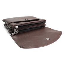 Load the picture into the gallery viewer, Handtasche Elisa Dunkelbraun Veganes Leder Schultergürtel LOT83/3
