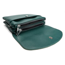Load the picture into the gallery viewer, Handtasche Elisa Dunkelgrün Veganes Leder Schultergürtel LOT83 /3
