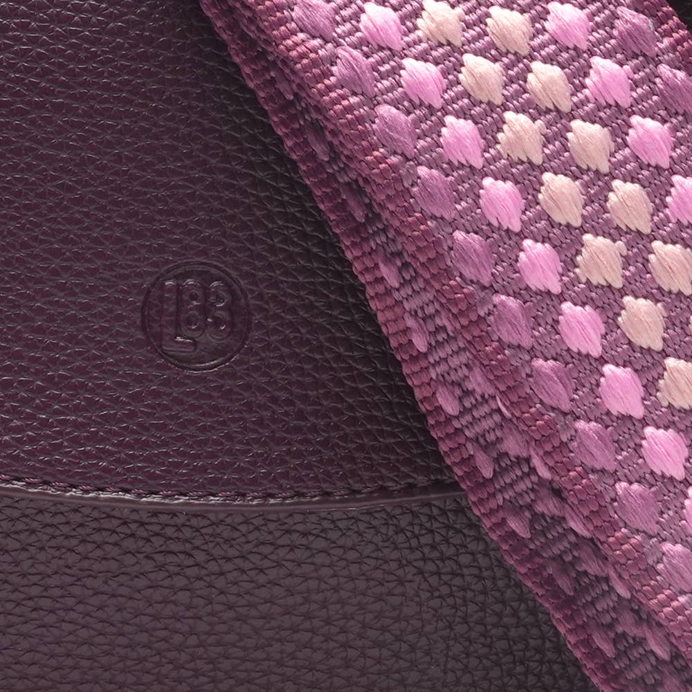 Handtasche Elisa Lila Veganes Leder Schultergürtel LOT83/3