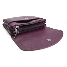 Load the picture into the gallery viewer, Handtasche Elisa Lila Veganes Leder Schultergürtel LOT83/4

