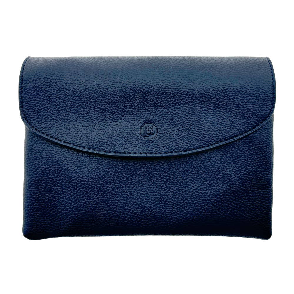 Handtasche Elisa Marineblau Veganes Leder Schultergürtel LOT832