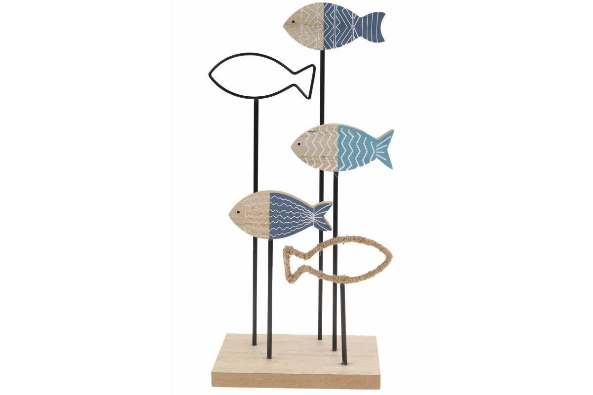 Holzfische zum Stellen Küsten Deko Maritimer Stil
