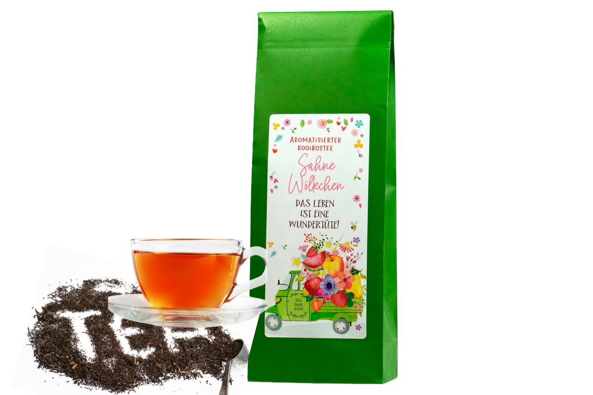 Sahne Wölkchen Rooibostee aromatisierter Tee Maass 100g