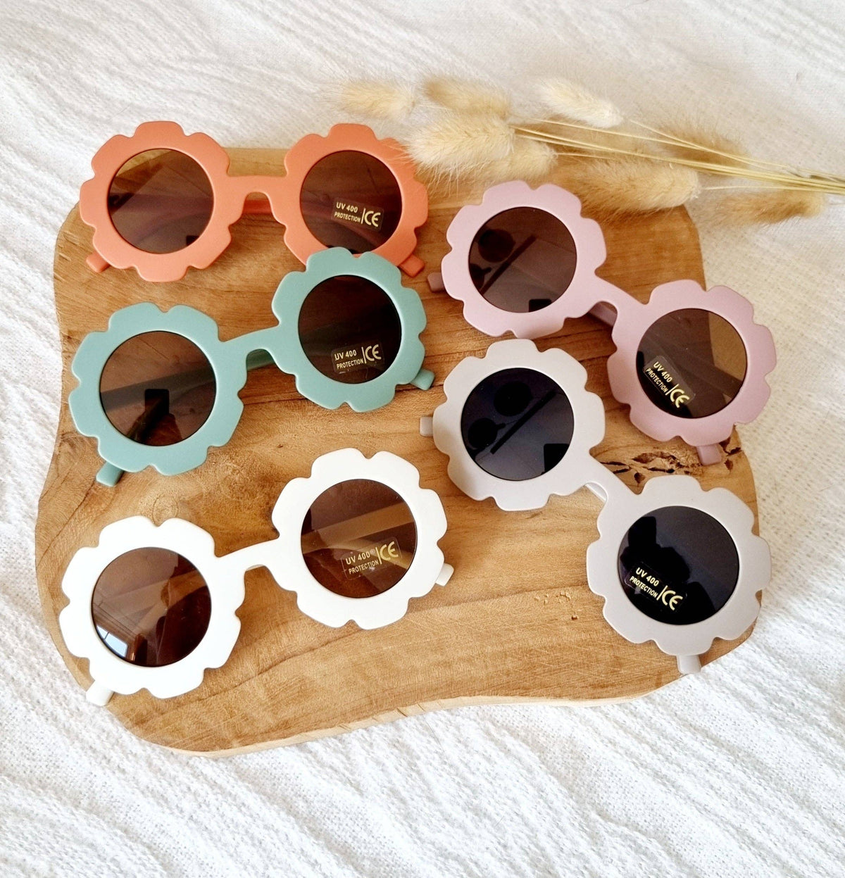 Kindersonnenbrille UV400 Schutz Flower Beige ab 1 Jahr3