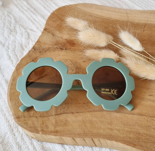 Kindersonnenbrille UV400 Schutz Flower Grün ab 1 Jahr