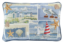 Load the picture into the gallery viewer, Kissen „Beach House Gobelin“ – Maritime Wohndekoration2
