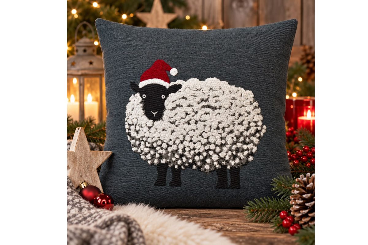 Kissenhülle „BAA das Schaf“ – Weihnachtliche Deko13